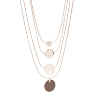 Rose Gold Layered Disc Necklace - link has visual effect only