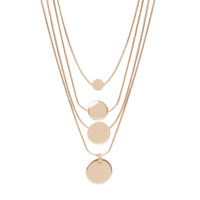 Gold Layered Disc Necklace - link has visual effect only