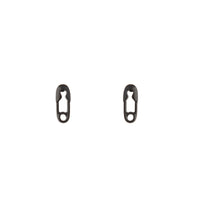Solid Black Safety Pin Earrings - link has visual effect only