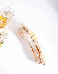 Gold Yellow Daisy Hair Clip Pack - link has visual effect only