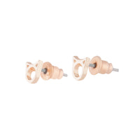 Rose Gold Little Cat Head Stud Earrings - link has visual effect only