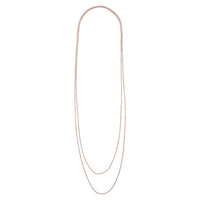 Rose Gold Diamante Cup Chain Multi-Row Long Necklace - link has visual effect only