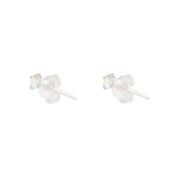 Sterling Silver Reflective Gem Earrings - link has visual effect only