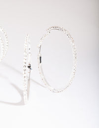 Silver Diamante Multi Hoop Earring Pack - link has visual effect only