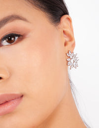 Statement Navette Crystal Cluster Stud - link has visual effect only