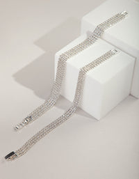 Silver Fine Cup Chain Bracelet Duo - link has visual effect only