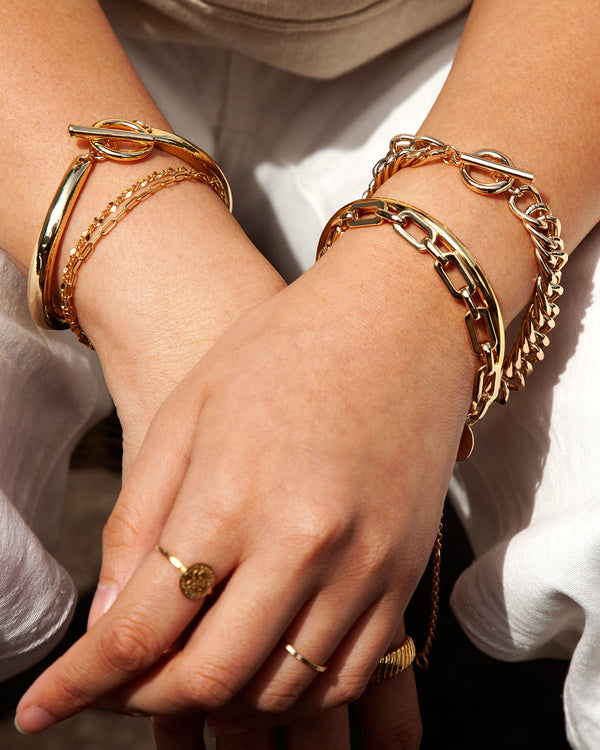 Tipsyfly Bangle Bracelets and Cuffs  Buy Tipsyfly Gold Zircon Double Line  Bracelet Online  Nykaa Fashion