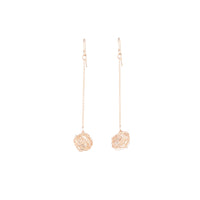 Rose Gold Wire Wrap Ball Drop Earrings - link has visual effect only