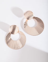 Rose Gold Fan Circle Earrings - link has visual effect only