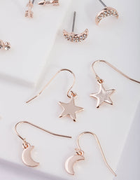 Celestial Rose Gold Earring 9-Pack - link has visual effect only