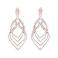 Rose Gold Layers Tiered Drop Earrings - link has visual effect only