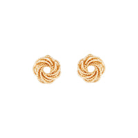 Gold Diamond Cut Knot Stud Earrings - link has visual effect only
