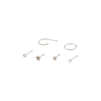 Surgical Steel Star Nose Hook Stud 6-Pack - link has visual effect only