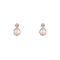Rose Gold Pearl Bottom Stud Earrings - link has visual effect only
