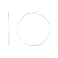 Silver Classic Medium Hoop Earrings - link has visual effect only