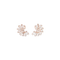 Rose Gold Crystal Marquise Half Moon Stud Earrings - link has visual effect only