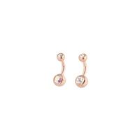 Rose Gold Diamante Classic Design Belly Bar - link has visual effect only
