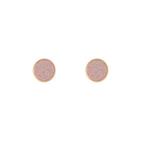 Pink Glitter Round Stud Earrings - link has visual effect only